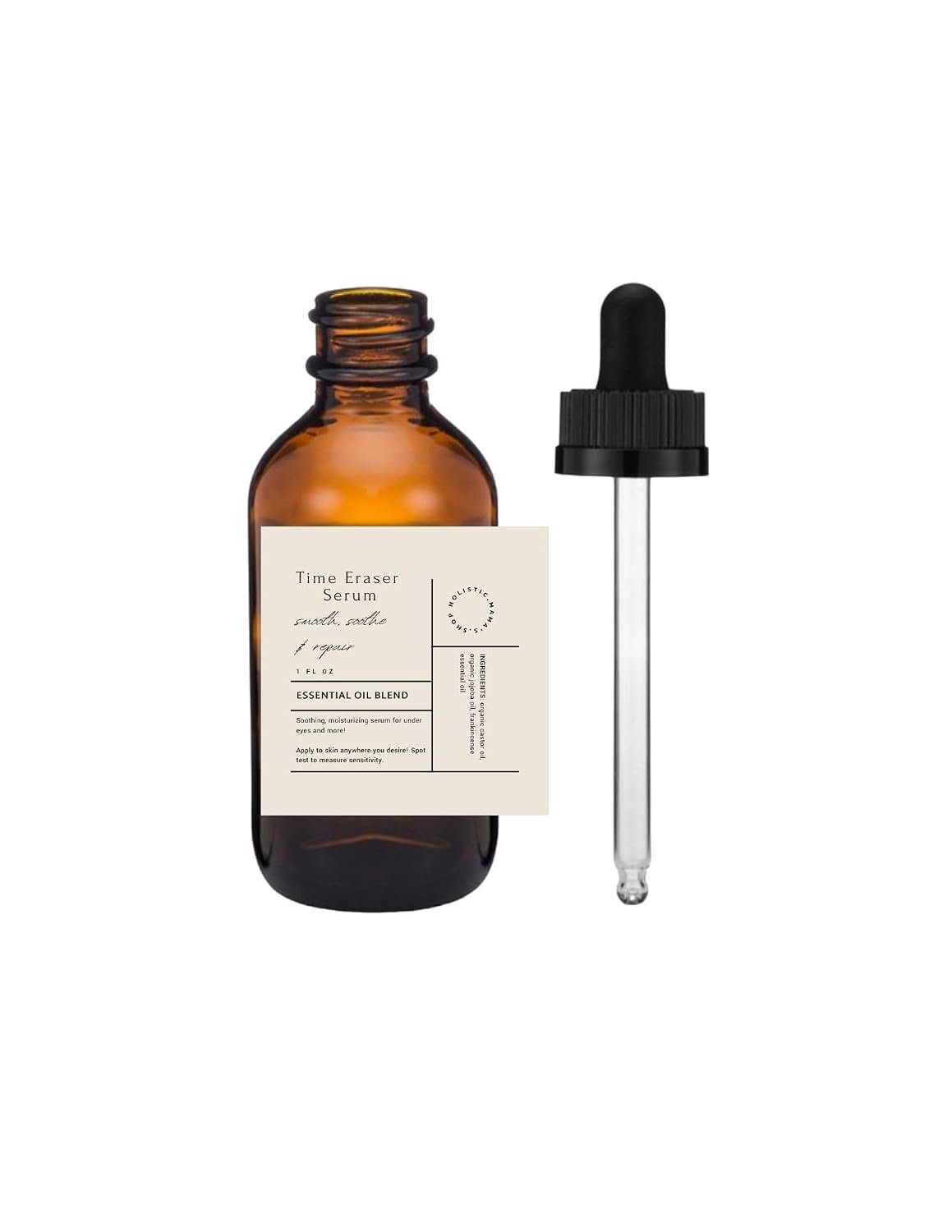 Holistic Mama’s Shop Time Eraser Serum 1 oz – Organic Castor Oil, Organic Jojoba Oil, Frankincense Essential Oil