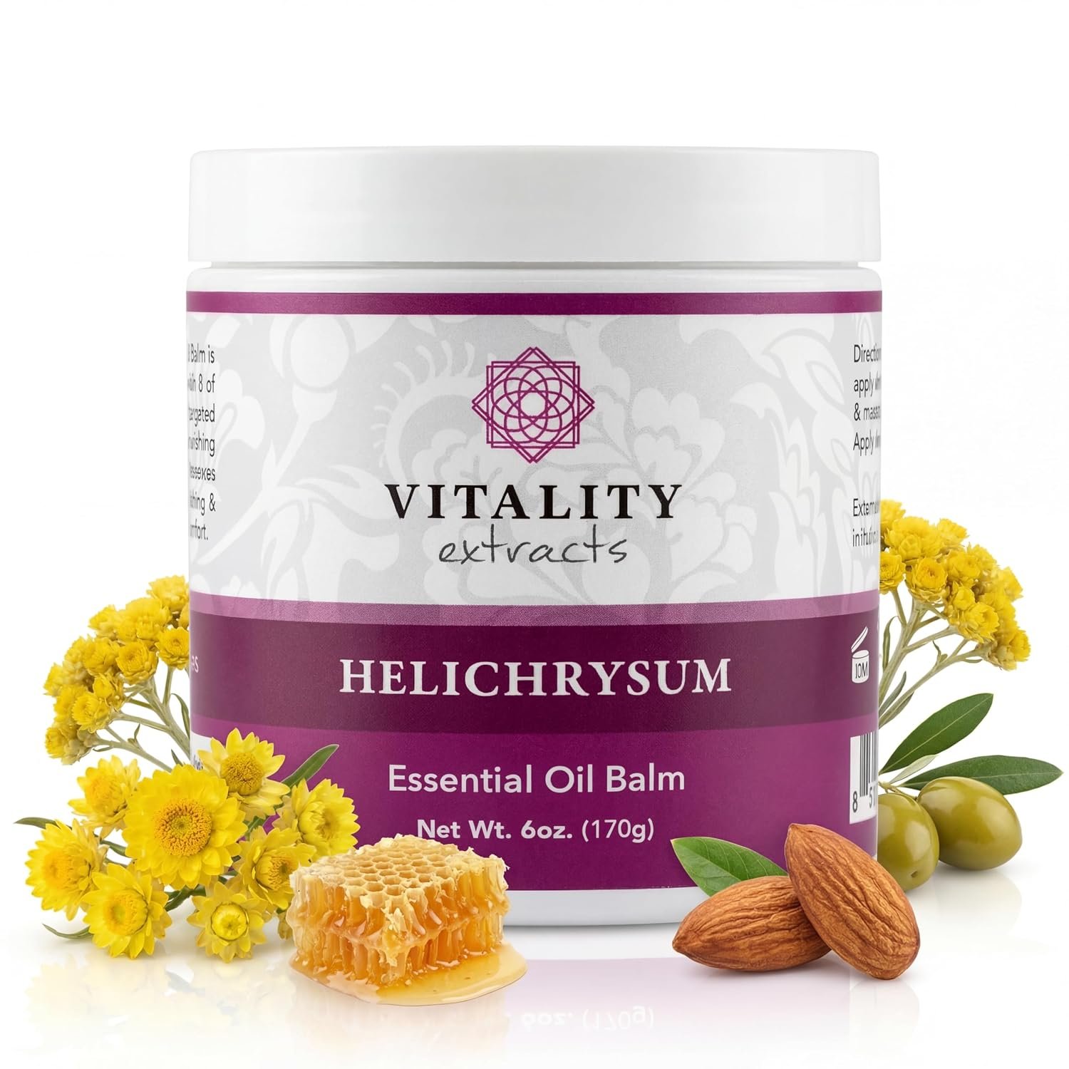 Vitality Extracts Helichrysum Balm – 6oz, Helichrysum Gymnocephalum, Beeswax, Almond Oil, Ultra-Moisturizing, Skin Healing, Full Body Hydration